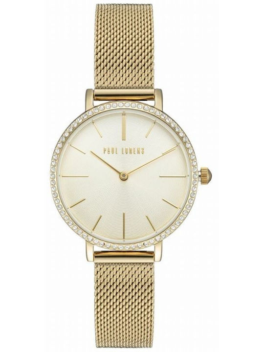 Paul Lorens Womens Battery Watch With Silver Metal Bracelet