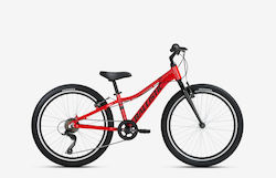 Ballistic 24" 2026 Rotes Mountainbike mit 7 Gängen