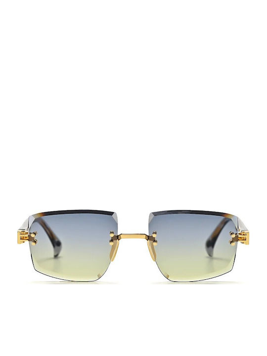 Am Eyewear Herren Sonnenbrillen mit Gold Metallrahmen und Verlaufsfarbe Gläser 501797