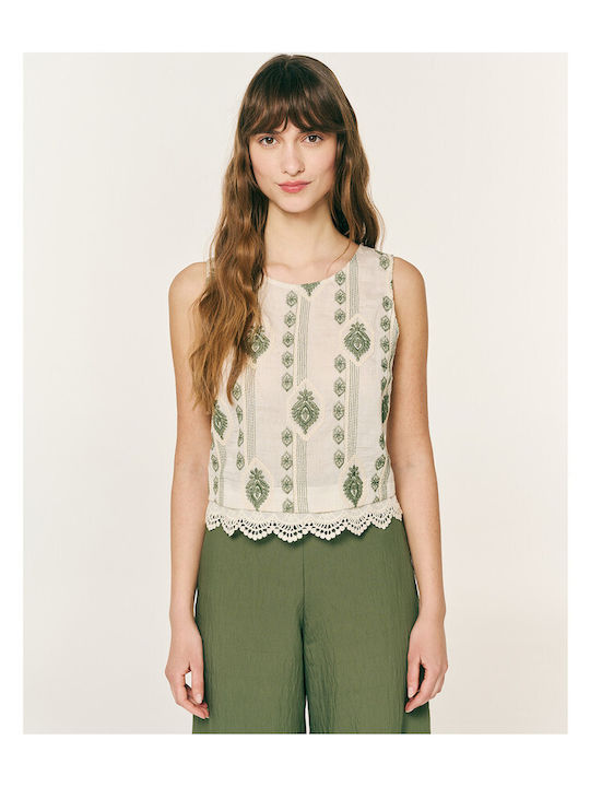 Women's Crop Top Khaki