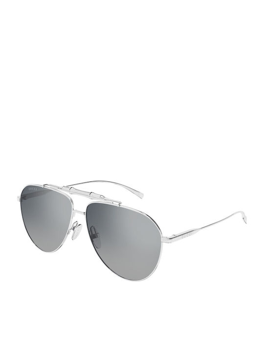 Gucci Unisex Γυαλιά Ηλίου με Ασημί Σκελετό με Κ...
