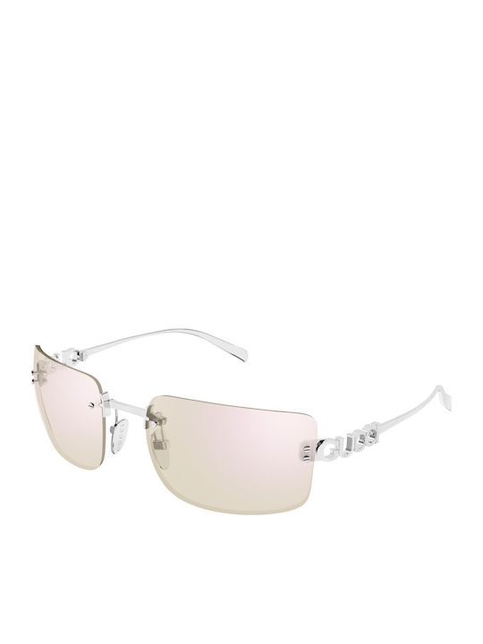 Gucci Unisex Ochelari de Soare cu Ramă Argintie cu Lentilă Oglindă GG2038S 003