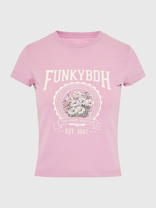Funky Buddha T-Shirt Ροζ