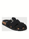 Damen Flache Schwarze Sandalen FBL013-103-08-Schwarz