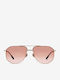 Projekt Produkt Unisex Sunglasses with Rose Gold Metallic Frame and Pink Gradient Lens 501360