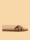 Attrattivo Damen Flache Sandalen Grau