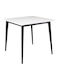 Vidal Kitchen Table Wooden with Metal Frame Black 80x80x74cm E0686 S5