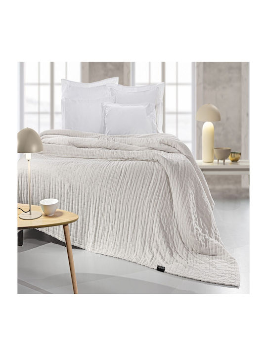 Guy Laroche Κουβερλί King Size Βαμβακερό Linen-...