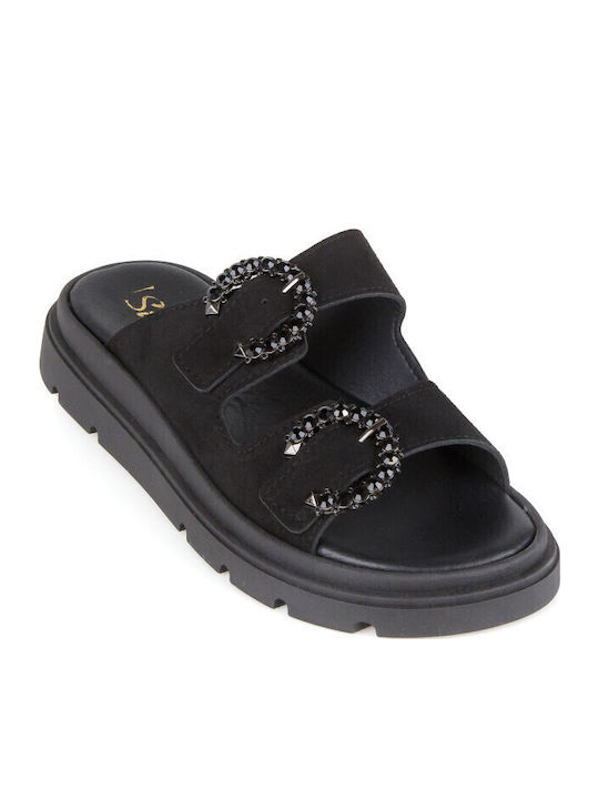 Silia D Leather Sandals Black