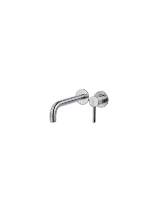 Viospiral Built-in Mixer & Spout Set for Bathroom Sink Inox Gray