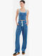 Damen Stoffhose in Lose Passform Blau
