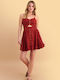 Sommer Mini Damenkleid Rot
