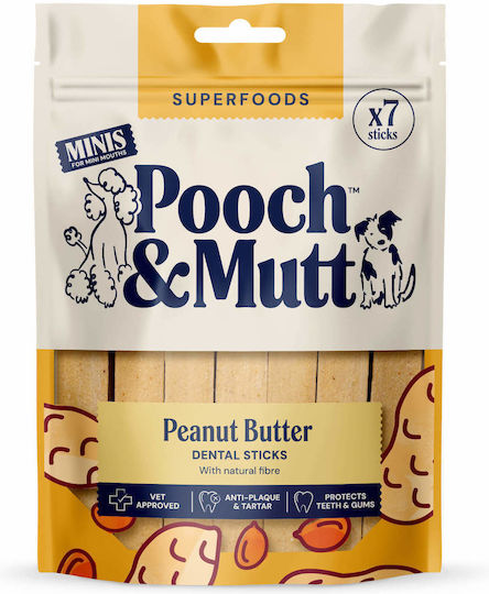 Pooch & Mutt Hundeleckerlis in Stick für Hunde mit Erdnussbutter 200g 7 Stück