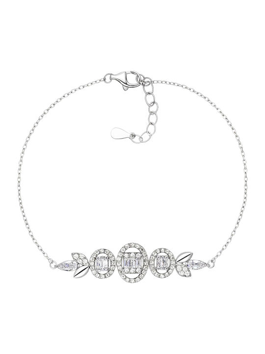 Xrisokosmima Women's Silver Bracelet with Zircon
