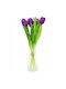 Bouquet Of Purple Tulips 31cm 7 Pieces Saska Garden