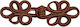 Decorative Fastener Pasmanteri Brown Dimension 8cm x 3cm 1 Piece