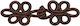 Decorative Fastener Pasamanteri Cord Brown Dark Size 8cm x 3cm 1 Piece