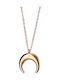 Art Collection Necklace From Pink Gold Plated Steel