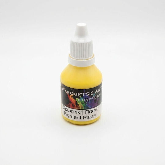 Χρωστική Πάστα Yellow Canary Cadmium 25ml Υγρό Γυαλί Σκόνη Πορσελάνης Γύψο Τσιμέντο