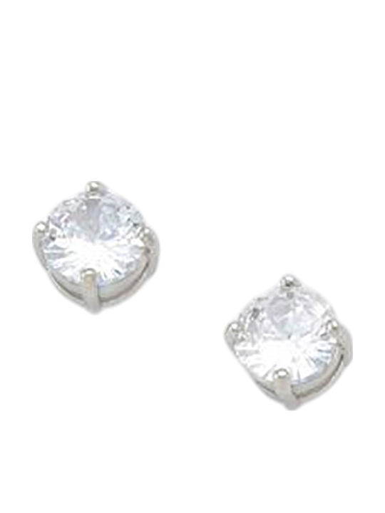 Kaloustian Silver Stud Earrings with Stones