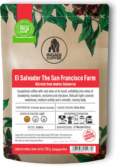 Καφές Espresso Ingagi El Salvador San Francisco 250g Κόκκους