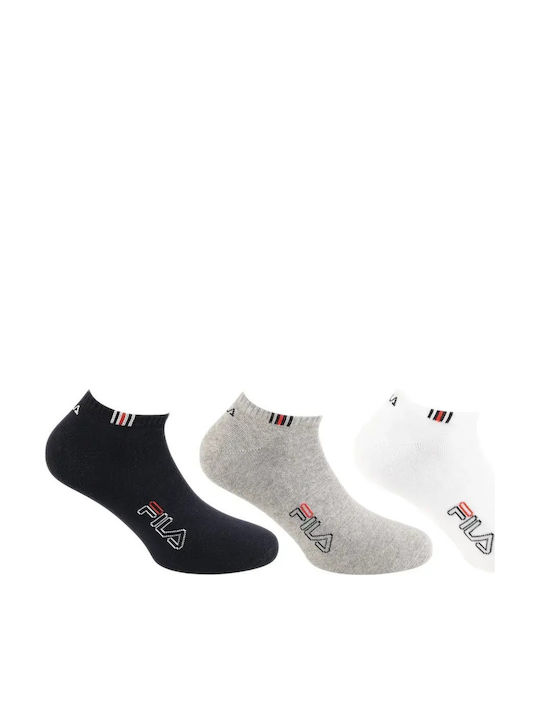FILA Invisible Șosete Sport Negre 3 Perechi