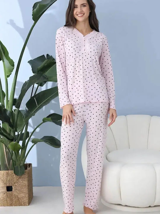 Lindros Summer Women's Pink Pyjama Set