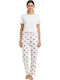 Lindros Summer Women's Pyjama Trousers White