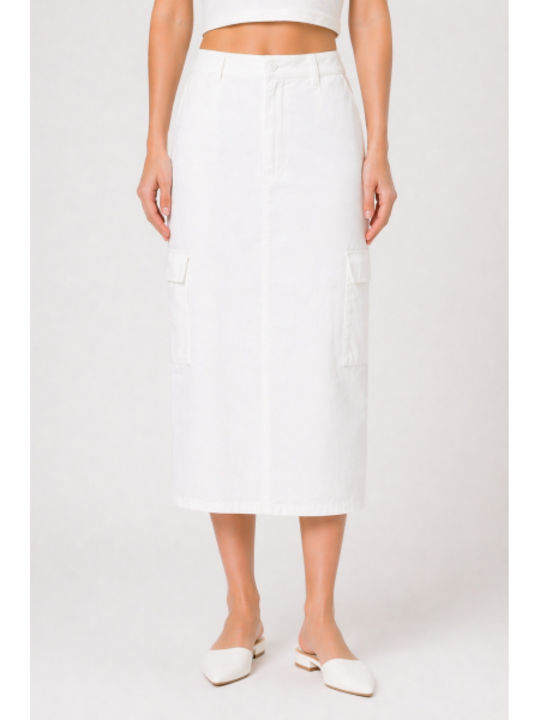 Midi Skirt White SL-22088JJ-26SK-White