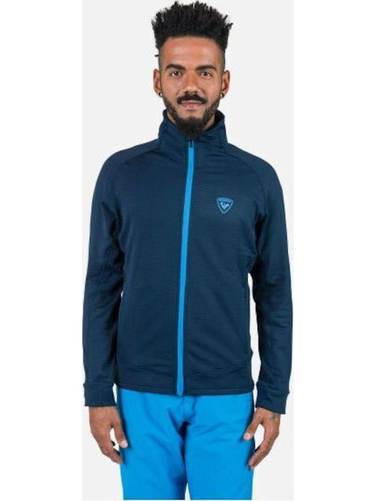 Ανδρική Ζακέτα Fleece με Κουκούλα Navy Blue