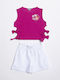 Kids Set with Shorts Summer 2 Pieces Fuchsia