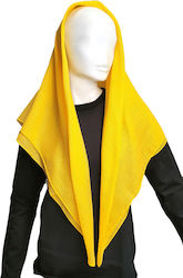Traditional Monochrome Headscarf 100% Cotton Mark139 Yellow