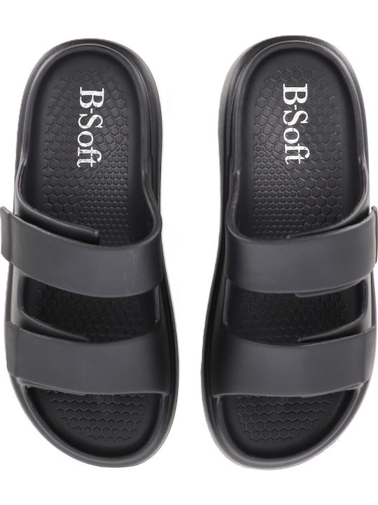 B-Soft Flip Flops in Black Colour 216/25008_MAVRO
