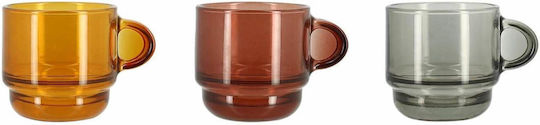 Rio Set of White Glass Espresso Cups 90ml 6 Pieces