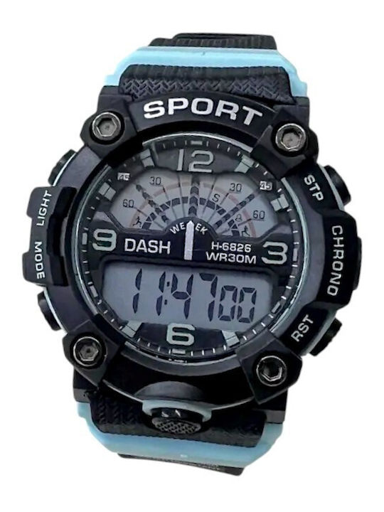 Digital Men's Watch 40mm Battery with Black Rub...
