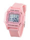 Digital Men's Watch 36mm Battery with Pink Rubber Strap