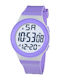 Lasika Digital Men's Watch 42mm Battery with Purple Rubber Strap