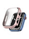 Protecție Carcasă din Plastic cu Sticlă pentru Apple Watch 40mm în Culoare Rose Gold