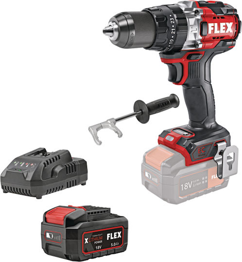 Flex PD 2G 18.0-EC C HD Șurubelniță Cu Percuție Mașină De Găurit Cu Baterie 18V 1x5Ah