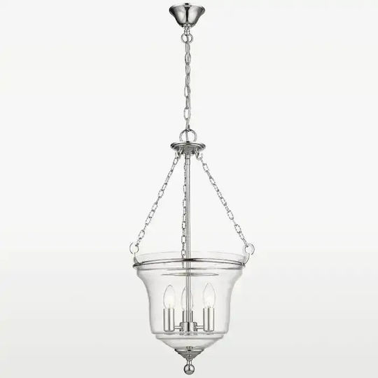COSMOLight Silver Pendant Ceiling Light with E14 Socket