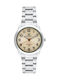 Perfect Men's Battery Watch with Silver Metal Bracelet
