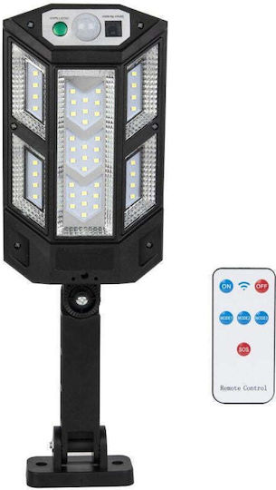 Ηλιακος Φανος Δρομου 43led + Τηλεχειριστηριο Αισθητηρας Κινησης Σουρουπου