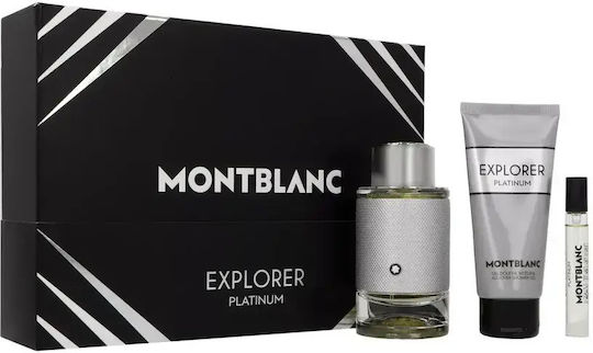 Montblanc Explorer Platinum Set Edp 100 Ml + 7.5 Ml Miniature + 100 Ml Shower Gel
