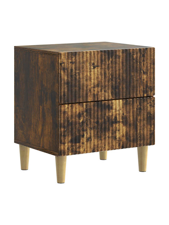 Brown Wooden Bedside Table 43x34.5x48cm