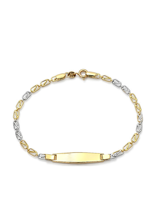 Daskalakis Kids Bracelet ID From 9K Gold