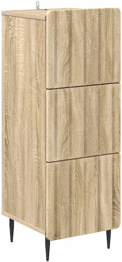Sertar De Depozitare Din Lemn Cu 3 Sertare M33xL34.5xÎ92cm