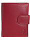 Small Leather Women's Wallet With RFID Red