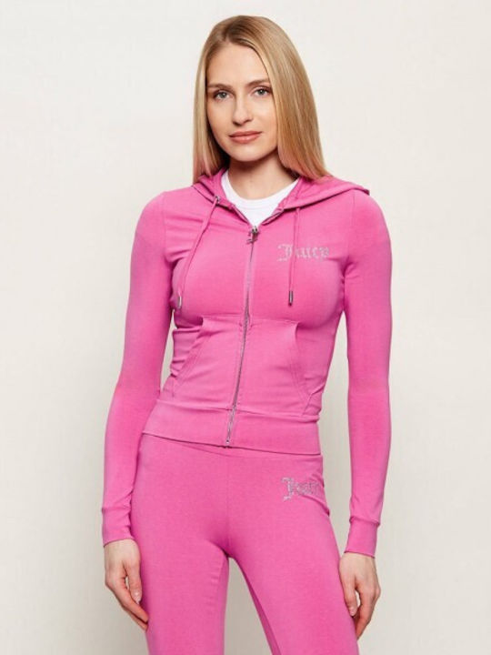 Juicy Couture Γυναικεία Ζακέτα Φούτερ με Κουκού...