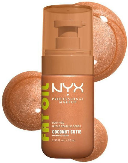 NYX Professional Makeup Fat Oil Body Shimmering Λάδι Σώματος Coconut Cutie 70ml