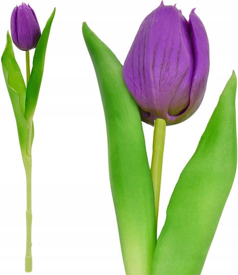 Purple Tulip 31cm Life-like Spring Decoration Violet